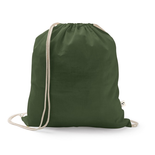 verde militar ISTANBUL. Mochila confeccionada en algodón reciclado (70%) y poliéster (30% rPET) (150 g/m²)