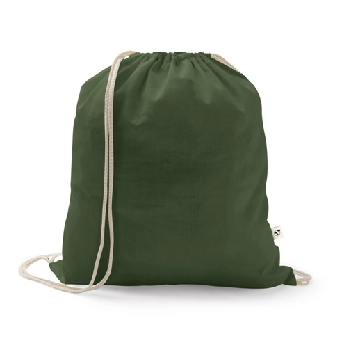 verde militar ISTANBUL. Mochila confeccionada en algodón reciclado (70%) y poliéster (30% rPET) (150 g/m²)