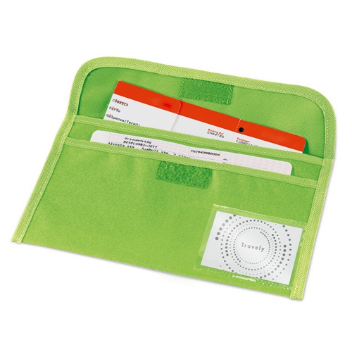 verde claro AIRLINE. Porta documentos de viaje