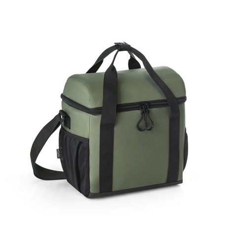 verde oscuro ROMA M. Bolsa térmica acolchada en poliéster reciclado 600D ripstop 11 L