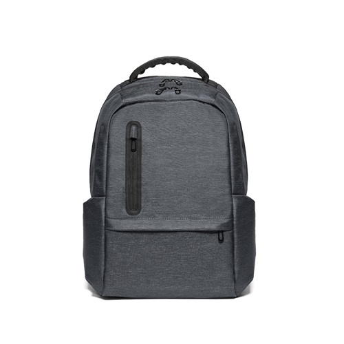 gris oscuro RE-BOSTON. Mochila impermeable para portátil de nailon reciclado 2Tone con compartimento de poliéster reciclado 210D