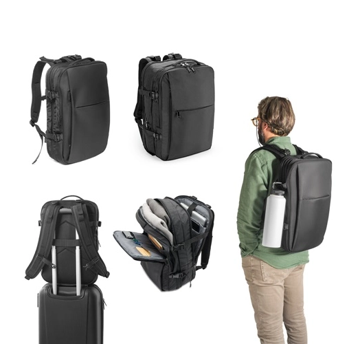 DALLAS. Mochila de viaje de poliéster reciclado de alta densidad 600D para portátil de 17.3\