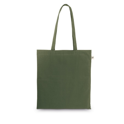 verde militar MEXICO. Bolsa fabricada en algodón reciclado (70%) y poliéster (30% rPET) (150 g/m²)