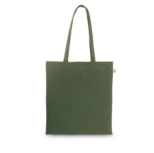 verde militar MEXICO. Bolsa fabricada en algodón reciclado (70%) y poliéster (30% rPET) (150 g/m²)