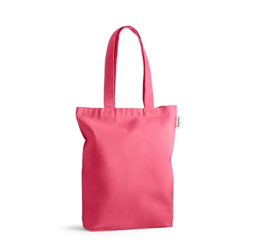 pink MERIDA. Bolsa de algodón (50%), algodón reciclado (30%) y poliéster (20% rPET) (220 g/m²)