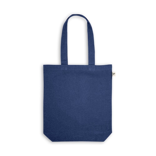 blue MERIDA. Bolsa de algodón (50%), algodón reciclado (30%) y poliéster (20% rPET) (220 g/m²)