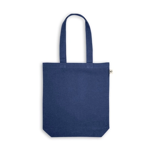 blue MERIDA. Bolsa de algodón (50%), algodón reciclado (30%) y poliéster (20% rPET) (220 g/m²)