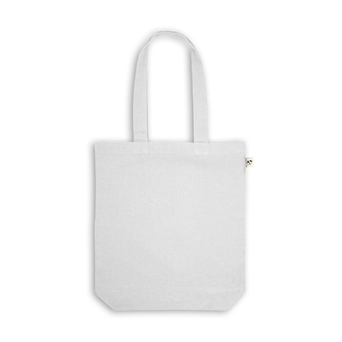 white MERIDA. Bolsa de algodón (50%), algodón reciclado (30%) y poliéster (20% rPET) (220 g/m²)
