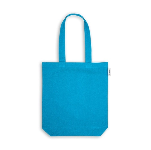 azul claro MERIDA. Bolsa de algodón (50%), algodón reciclado (30%) y poliéster (20% rPET) (220 g/m²)