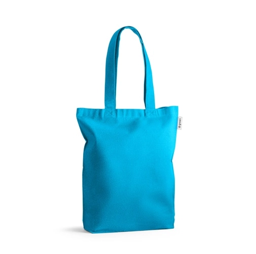 azul claro MERIDA. Bolsa de algodón (50%), algodón reciclado (30%) y poliéster (20% rPET) (220 g/m²)