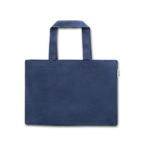 blue CAMDEN. Bolsa de algodón (50%), algodón reciclado (30%) y poliéster (20% rPET) (280 g/m²)