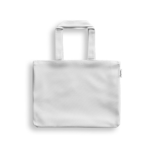 white CAMDEN. Bolsa de algodón (50%), algodón reciclado (30%) y poliéster (20% rPET) (280 g/m²)