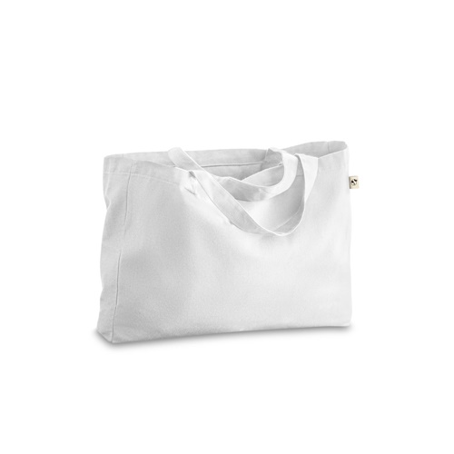 white CAMDEN. Bolsa de algodón (50%), algodón reciclado (30%) y poliéster (20% rPET) (280 g/m²)