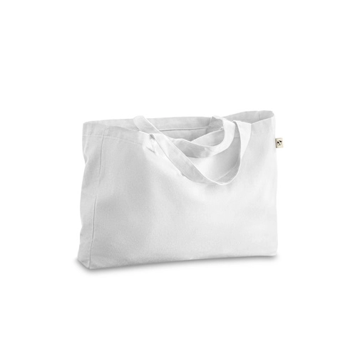 white CAMDEN. Bolsa de algodón (50%), algodón reciclado (30%) y poliéster (20% rPET) (280 g/m²)