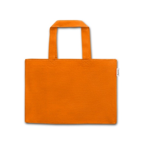 orange CAMDEN. Bolsa de algodón (50%), algodón reciclado (30%) y poliéster (20% rPET) (280 g/m²)