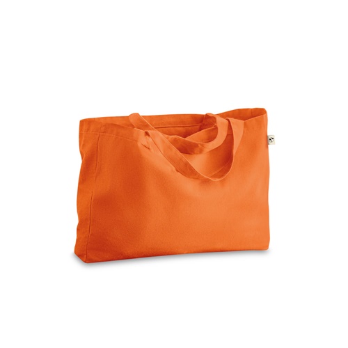 orange CAMDEN. Bolsa de algodón (50%), algodón reciclado (30%) y poliéster (20% rPET) (280 g/m²)