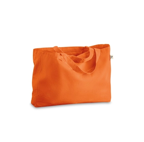 orange CAMDEN. Bolsa de algodón (50%), algodón reciclado (30%) y poliéster (20% rPET) (280 g/m²)