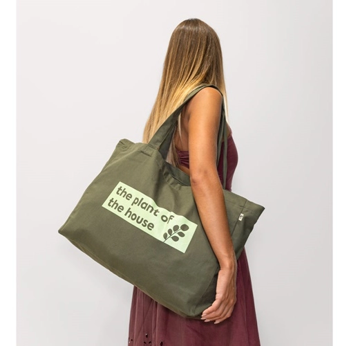 verde oscuro CAMDEN. Bolsa de algodón (50%), algodón reciclado (30%) y poliéster (20% rPET) (280 g/m²)