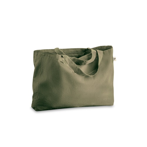 verde oscuro CAMDEN. Bolsa de algodón (50%), algodón reciclado (30%) y poliéster (20% rPET) (280 g/m²)