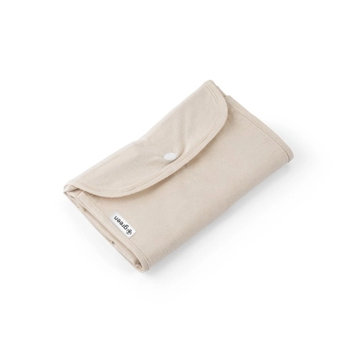 natural claro BEIRUT. Bolsa plegable de algodón (50%), algodón reciclado (30%) y poliéster (20% rPET) (140 g/m²)