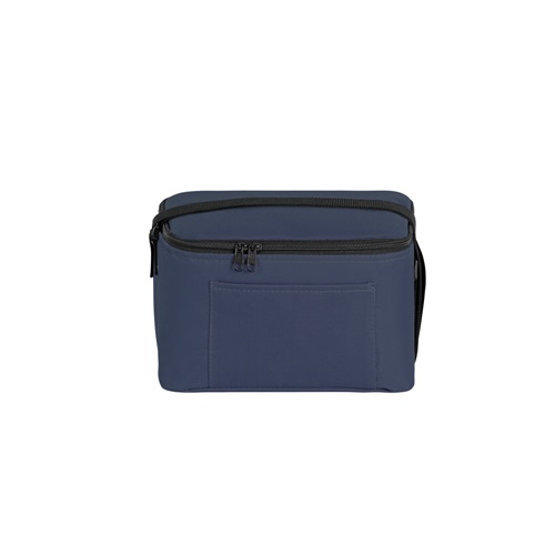 blue CANCUN. Bolsa térmica de poliéster reciclado 600D con correa de cincha ajustable