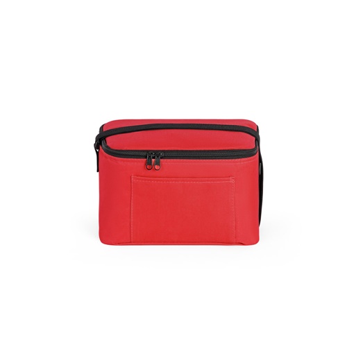 red CANCUN. Bolsa térmica de poliéster reciclado 600D con correa de cincha ajustable