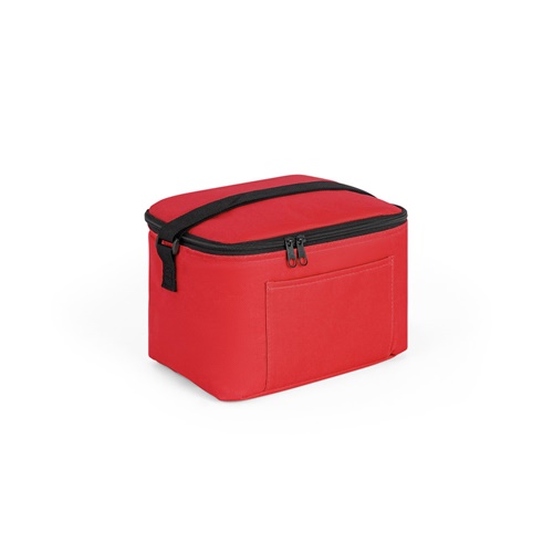 red CANCUN. Bolsa térmica de poliéster reciclado 600D con correa de cincha ajustable