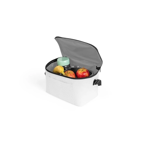 CANCUN. Bolsa térmica de poliéster reciclado 600D con correa de cincha ajustable 7 L