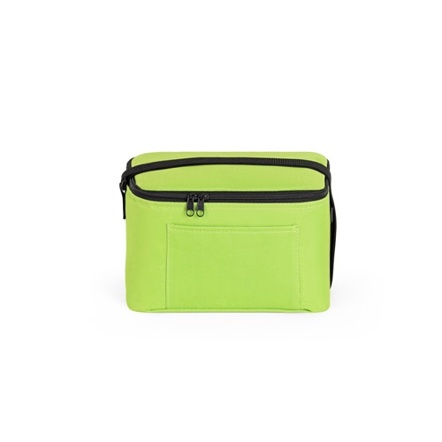verde claro CANCUN. Bolsa térmica de poliéster reciclado 600D con correa de cincha ajustable