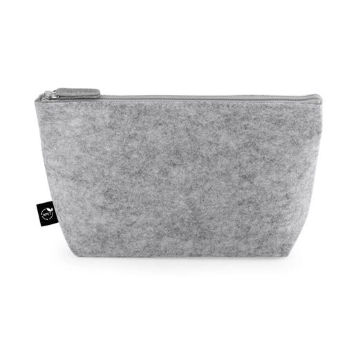 gris claro MALLORCA. Bolsa multiusos de fieltro reciclado (100% rPET)