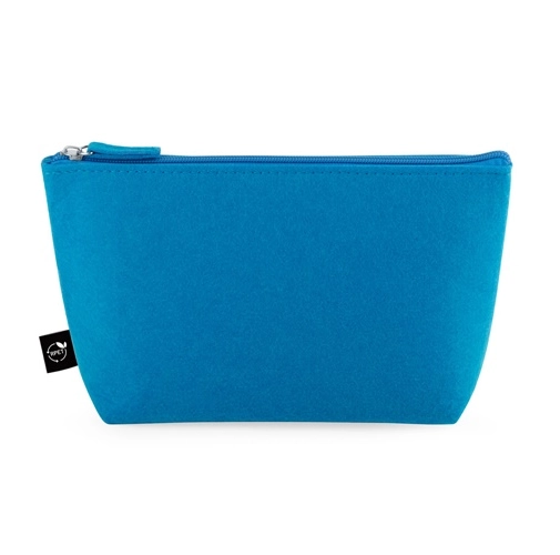 azul claro MALLORCA. Bolsa multiusos de fieltro reciclado (100% rPET)
