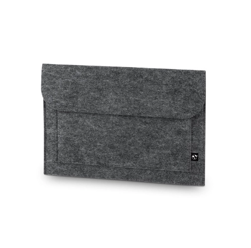 gris oscuro FELPY SLEEVE. Bolsa de fieltro reciclado (100% rPET) para portátil