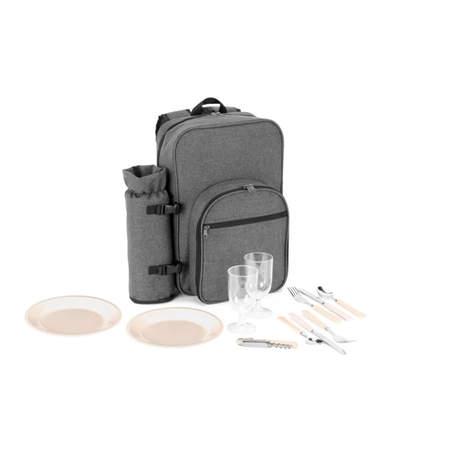 gris oscuro WHITSUNDAY. Mochila nevera para pícnic de poliéster reciclado de alta densidad 600D