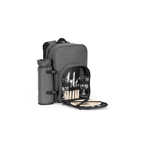 gris oscuro WHITSUNDAY. Mochila nevera para pícnic de poliéster reciclado de alta densidad 600D