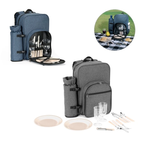 WHITSUNDAY. Mochila nevera para pícnic de poliéster reciclado de alta densidad 600D