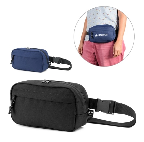 MYKONOS. Riñonera de poliéster reciclado 600D y forro en poliéster reciclado 210D