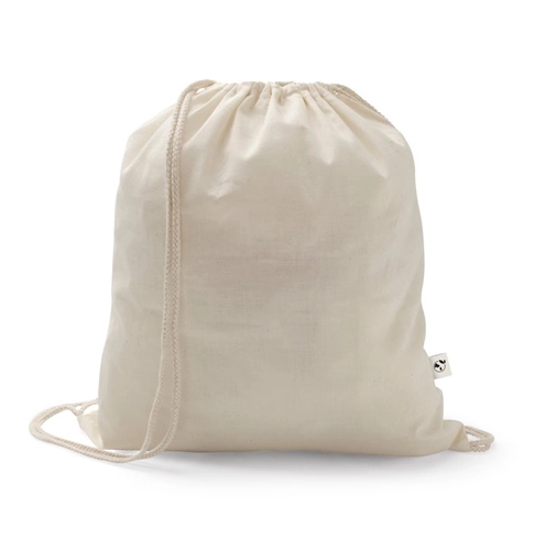 natural claro SALAMANCA. Bolsa tipo mochila de algodón reciclado (70%) y poliéster (30% rPET) (150 g/m²)