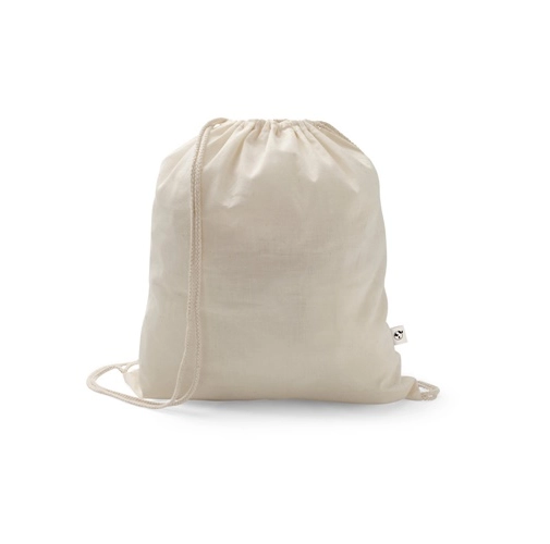 SALAMANCA. Bolsa tipo mochila de algodón reciclado (70%) y poliéster (30% rPET) (150 g/m²)