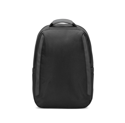 black YANGON BPACK. Mochila antirrobo, en sarga con revestimiento hidrófugo y poliéster reciclado 600D, para portátil de 17.3\