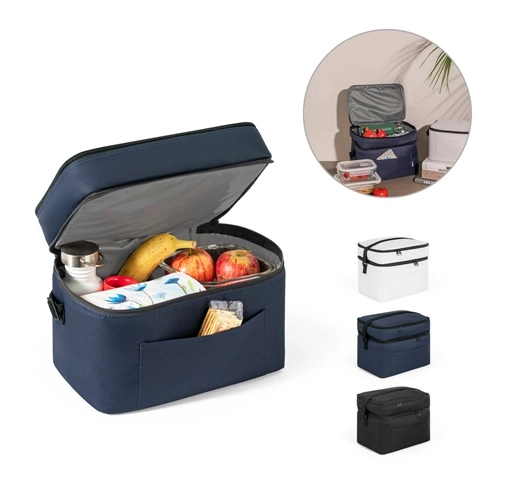 CANCUN LARGE. Bolsa térmica de poliéster reciclado 600D, con correa de cincha ajustable 14 L