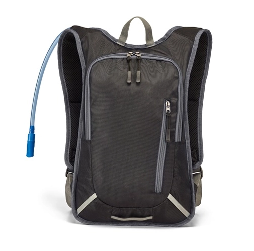 gray MOUNTI. Mochila deportiva 420D con depósito de agua 2 L