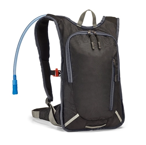 gray MOUNTI. Mochila deportiva 420D con depósito de agua 2 L