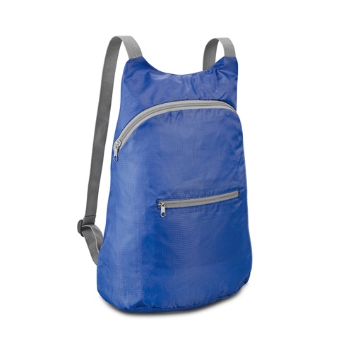 azul royal BARCELONA. Mochila plegable 210D ripstop