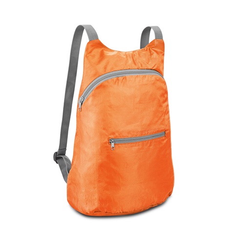 orange BARCELONA. Mochila plegable 210D ripstop