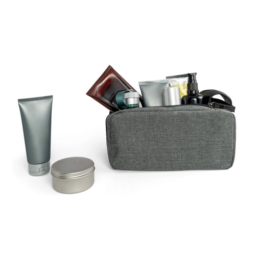 gray WAYNE. Neceser fabricado en poliéster 300D de alta densidad con asa