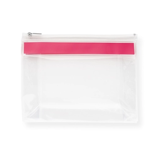 pink CHASTAIN. Neceser transparente en EVA con cremallera