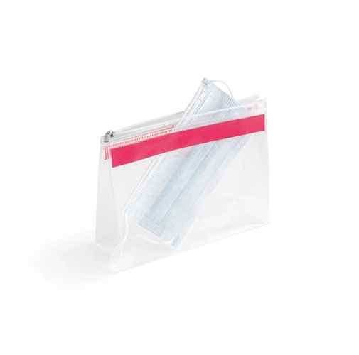 pink CHASTAIN. Neceser transparente en EVA con cremallera