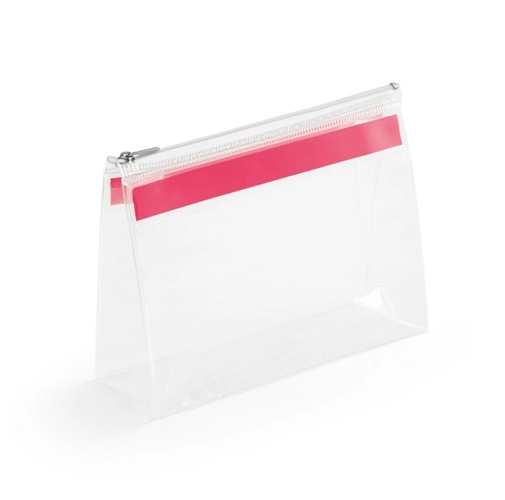 pink CHASTAIN. Neceser transparente en EVA con cremallera