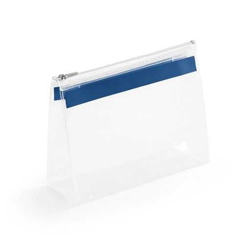 blue CHASTAIN. Neceser transparente en EVA con cremallera