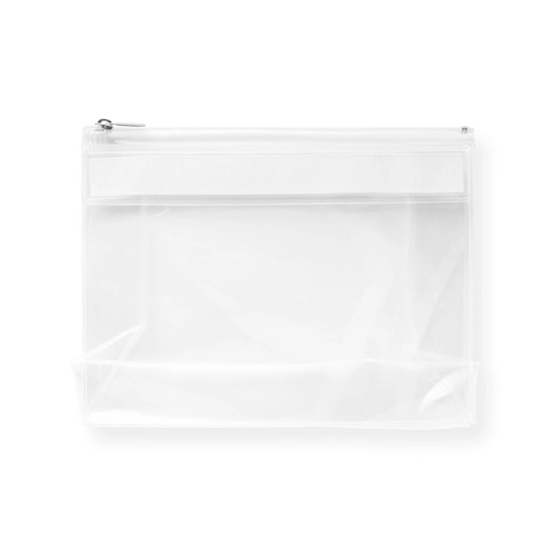white CHASTAIN. Neceser transparente en EVA con cremallera
